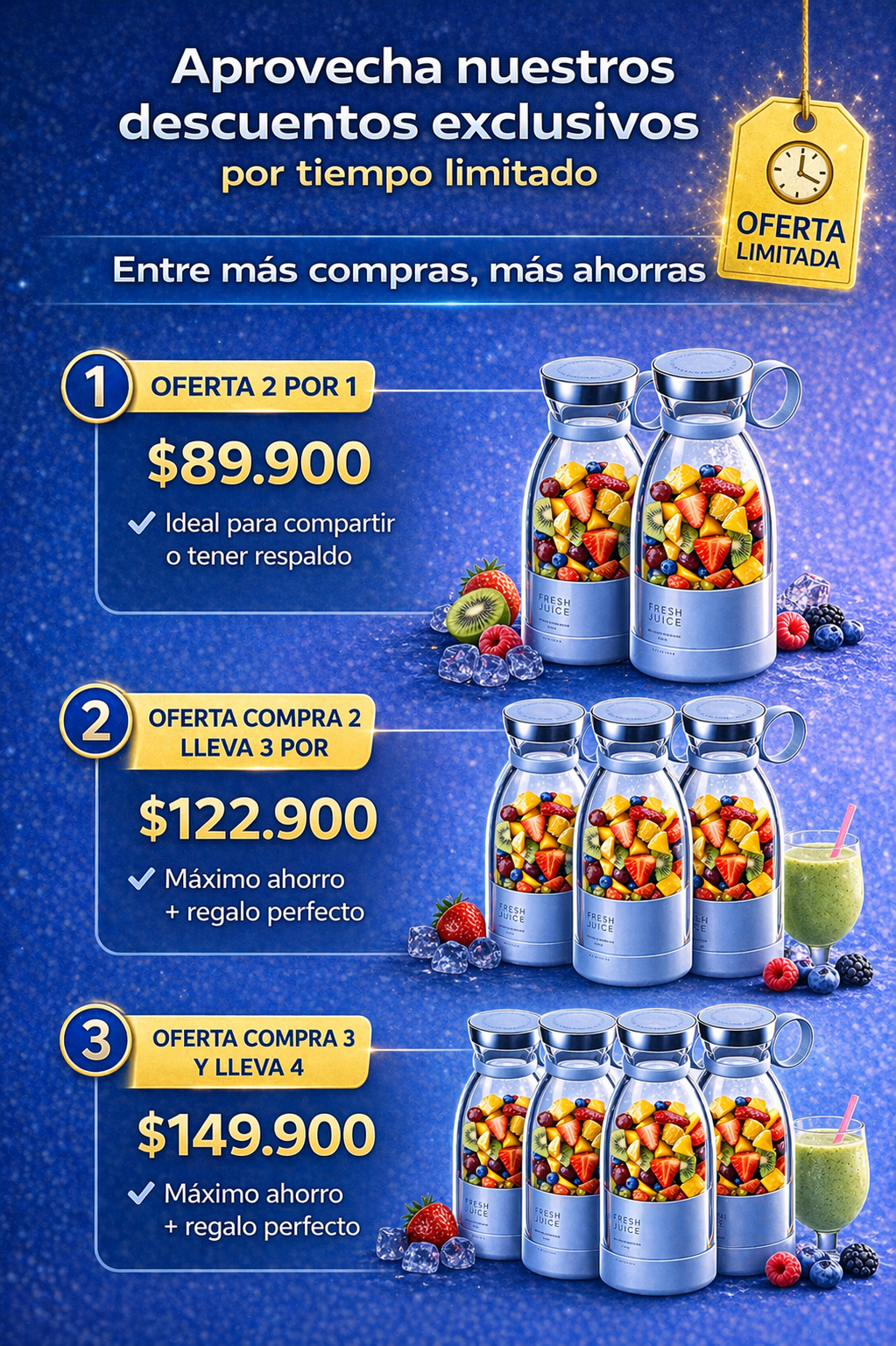 Mini Licuadora Portátil VitaBlend
