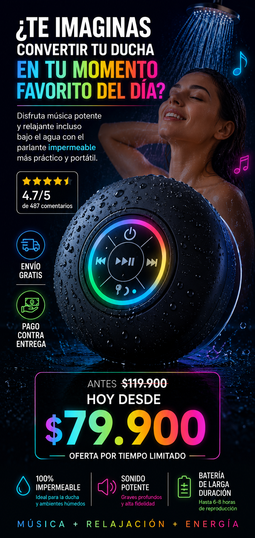 Parlante Impermeable Smart Shower